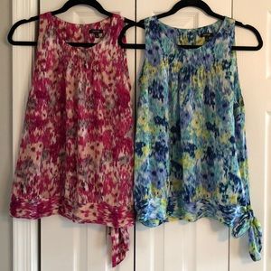 2 for 1 - silky watercolor tank tops!
